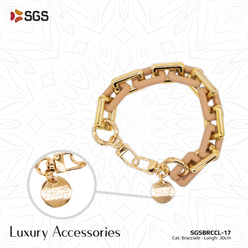 SGS SGS BRACCIALE 30CM CATENA NUDE E ORO PER SMARTPHONE