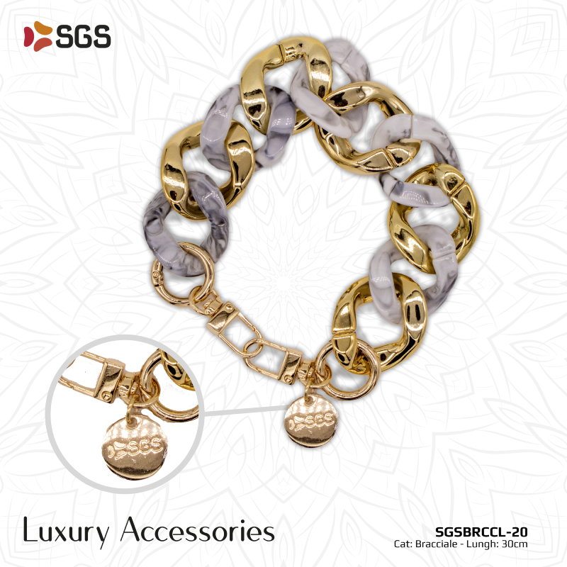 SGS SGS BRACCIALE 30CM CATENA MARMO E ORO PER SMARTPHONE